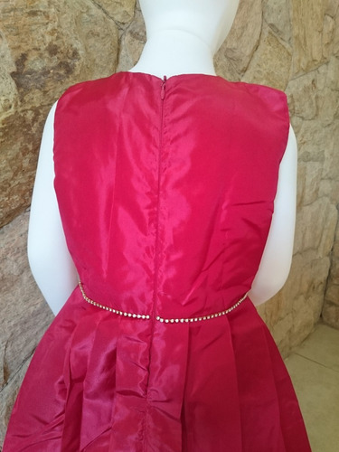 Imagem 6 de 7 de Vestido Infantil Festa Casamento Bordado Richilieu Vinho