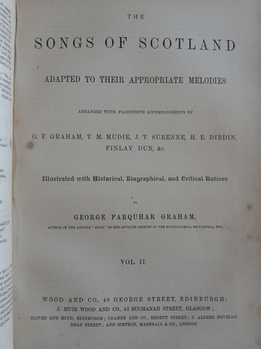 Imagen 3 de 10 de Songs Of Scotland George Farquhar Graham 3 Vol In 1 Ingles