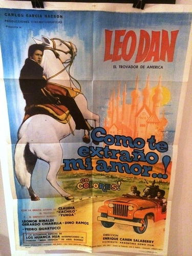 Afiche De Cine Original  - Como Te Extraño Mi Amor - Leo Dan