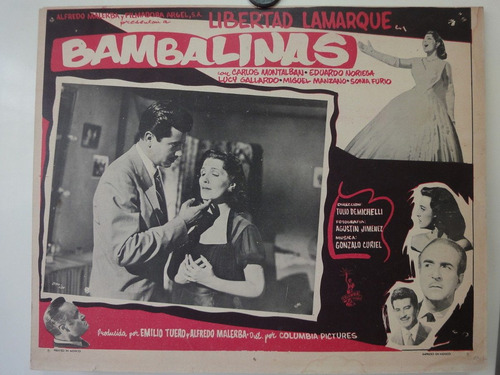 Afiche Libertad Lamarque Bambalinas Eduardo Noriega Demichel (Usado)