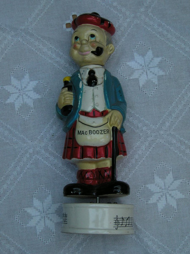 Antiguo Decantador Musical En Porcelana Funcionando