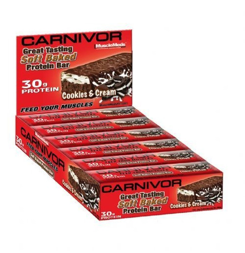 Carnivor Protein Bar Cx 12 Barras Cookies Cream - Musclemeds