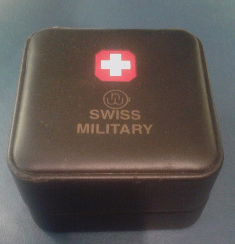 Estuche Negro  Reloj Swiss Military Hombre