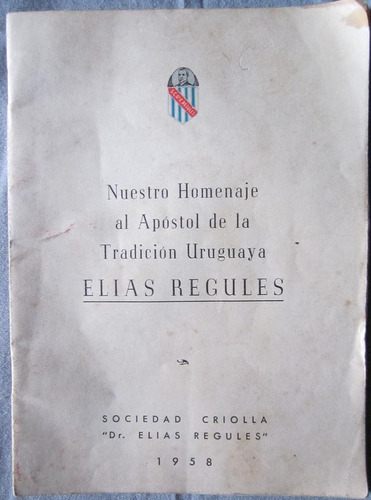 Antiguo Librillo Elias Regules Versos Criollos