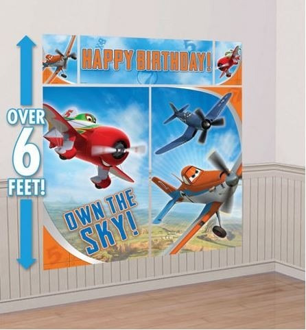 Kit Decoração Festa Infantil Com Painel Aviões Disney