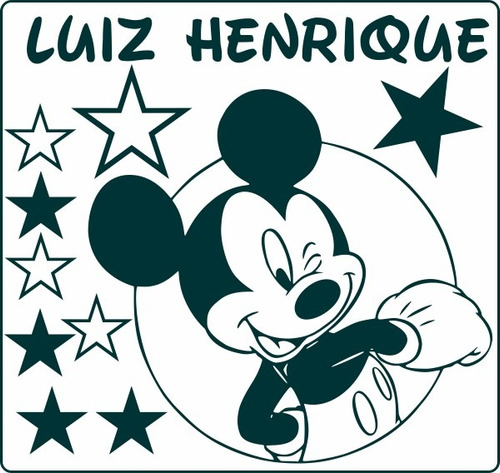 Adesivo Parede Quarto Infantil Disney Mickey Star Promoção