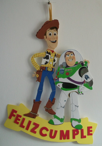 Cartel Cumpleaños - Toy Story - Goma Eva 60 X 42 Cm