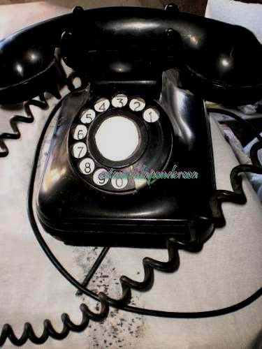 Antiguo Telefono Negro  Entel  Baquelita-años 40/50-disco