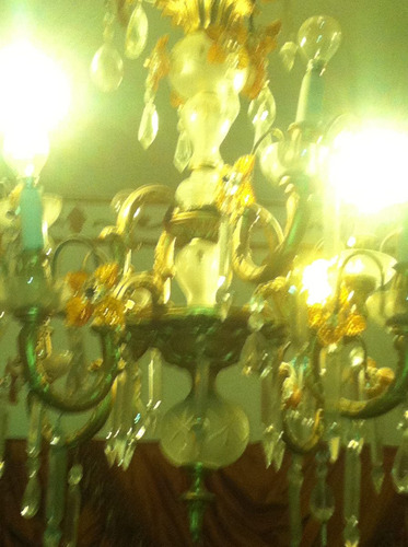 Lámpara Cristal Techo Antigua