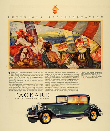 Lienzo Canvas Arte Anuncio Automóvil Packard 1930 70x50