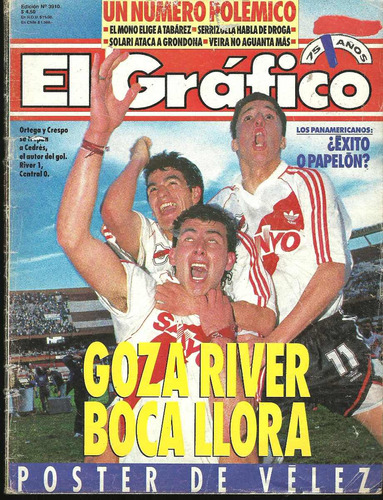 Revista El Grafico 3910 River Goza Boca Llora Sin Poster