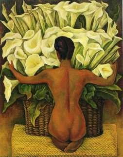 Diego Rivera - Desnudo Con Alcatraces - Lámina 45x30 Cm.