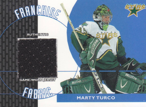 2003-04 Topps Traded Franchise Jersey Marty Turco Stars