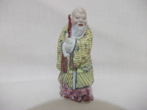B. Antigo - Sábio Chinês Miniatura Em Porcelana Antiga