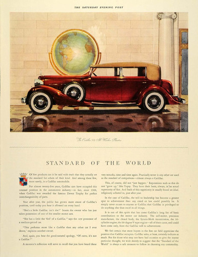 Lienzo Canvas Poster Anuncio Automóvil Cadillac 1933 80x50