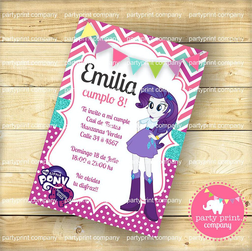 Kit Imprimible Equestria Girls Pequeño Ponny