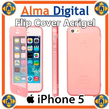 Flip Cover Gel iPhone 5 5s Estuche Forro Protector Goma