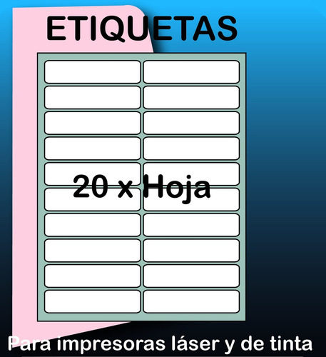 Imagen 4 de 7 de 750 Etiquetas Autoadhesivas De 6.7 X 2.5cm Precortadas 30/h