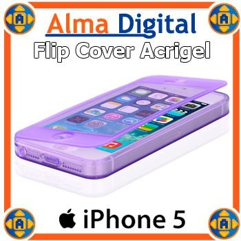 Flip Cover Gel iPhone 5 5s Estuche Forro Protector Goma