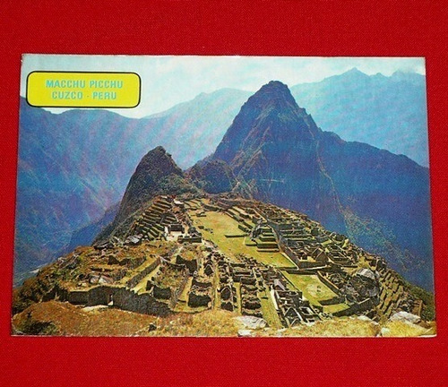 Antigua Postal Majestuoso Machu Picchu Cusco Perú Años 70 S