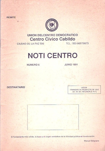 Union Del Centro Democratico  Noti Centro Ucd