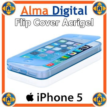 Flip Cover Gel iPhone 5 5s Estuche Forro Protector Goma