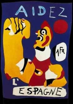 Joan Miró - Aidez L´espagne - Artistas - Lámina 45x30 Cm.