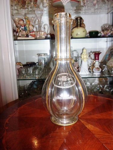 Antiguo Botellon De Cristal Licorero (para 4 Licores)