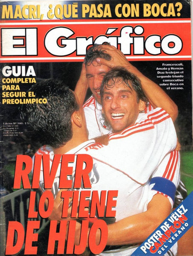 Revista Grafico 3985 Boca River Plate Francescoli Amato