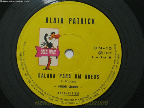 Imagem 4 de 10 de Alain Patrick Compacto 1972 Concerto Para Um Verão