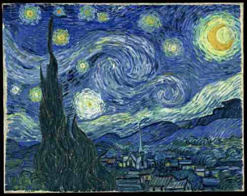 Lamina 30x45cm Arte - Pintores - Van Gogh - Noche Estrellada