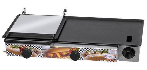 Chapa Lanche Sanduicheira Hot Dog C/ Prensa 70x30cm