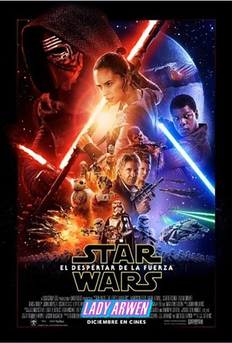 Poster De Cine Star Wars Episodio 7 El Despertar De La Fuerz