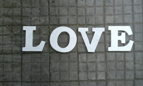 Cartel Love Letras De Madera