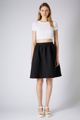 Topshop Midi Skirt Textured Falda Midi