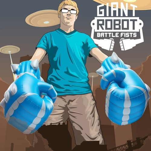 Imagem 2 de 3 de Luva Robô Gigante Inflável Importado Original Think Geek