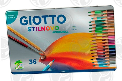 Lapices De Color Giotto Stilnovo Acuarelables Lata X 36