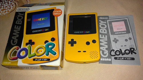 Imagem 1 de 5 de Game Boy Color Amarelo Completo Em Ótimo Estado