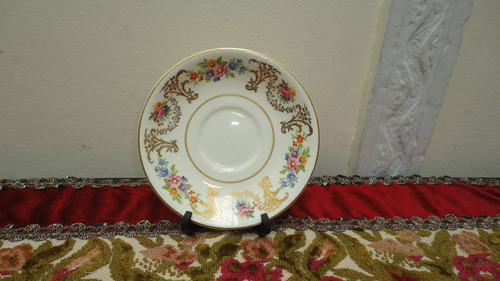 Lindo Plato Ingles Antiguo Con Flores Para Decorar Vealo