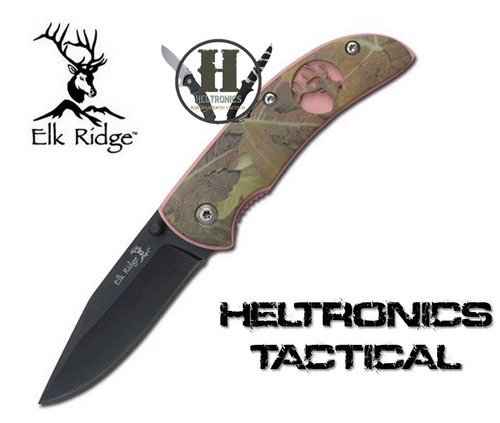 Navaja Elk Ridge Er-120  Cachas Camo Verde Y Rosa Original