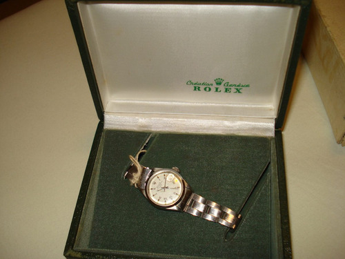 Relogio Rolex Oyster Original Aço Pequeno Com Caixa