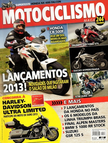 Motociclismo N°180 Honda Cb 500f Nx 400i Falcon Daytona 675