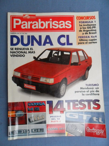 Revista Parabrisas Nº 196 Fiat Duna Cl Los Test De 1994