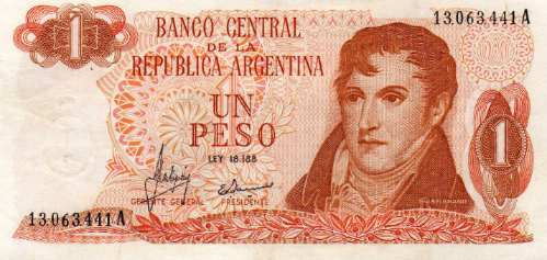 Republica Argentina 1 Peso Serie A