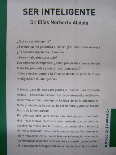 Ser Inteligente * Dr. Elias Abdala * Test *