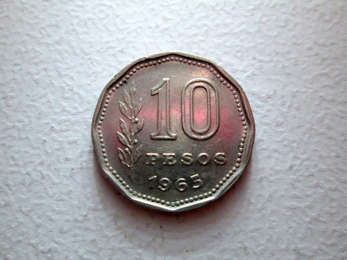 Moneda Argentina 10 Pesos 1963 Resero Gaucho Caballo Boedo