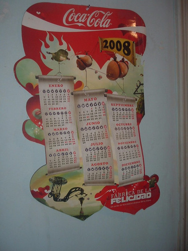 Calendario Antiguo Año 2008 De Cocacola