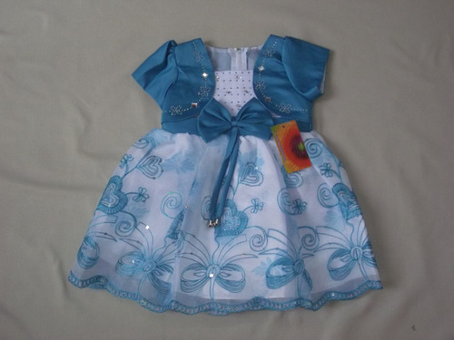 Vestido Infantil Festa Bordado Corações E Paetês Com Bolero