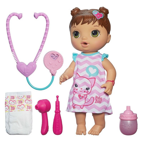 Nova Boneca Hasbro Baby Alive Cuida De Mim Morena B5159