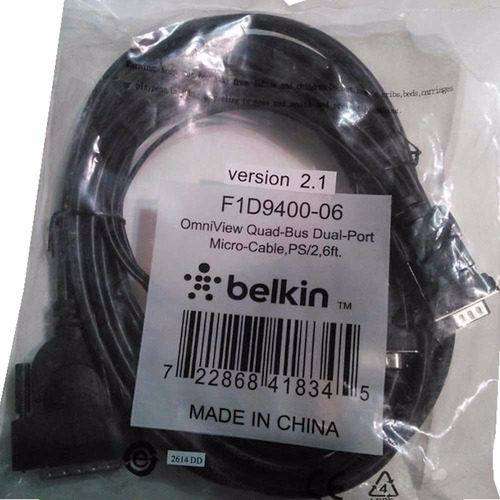 Cable Doble Puerto Kvm Omniview Ps/2 1.8 M F1d9400-06 Belkin